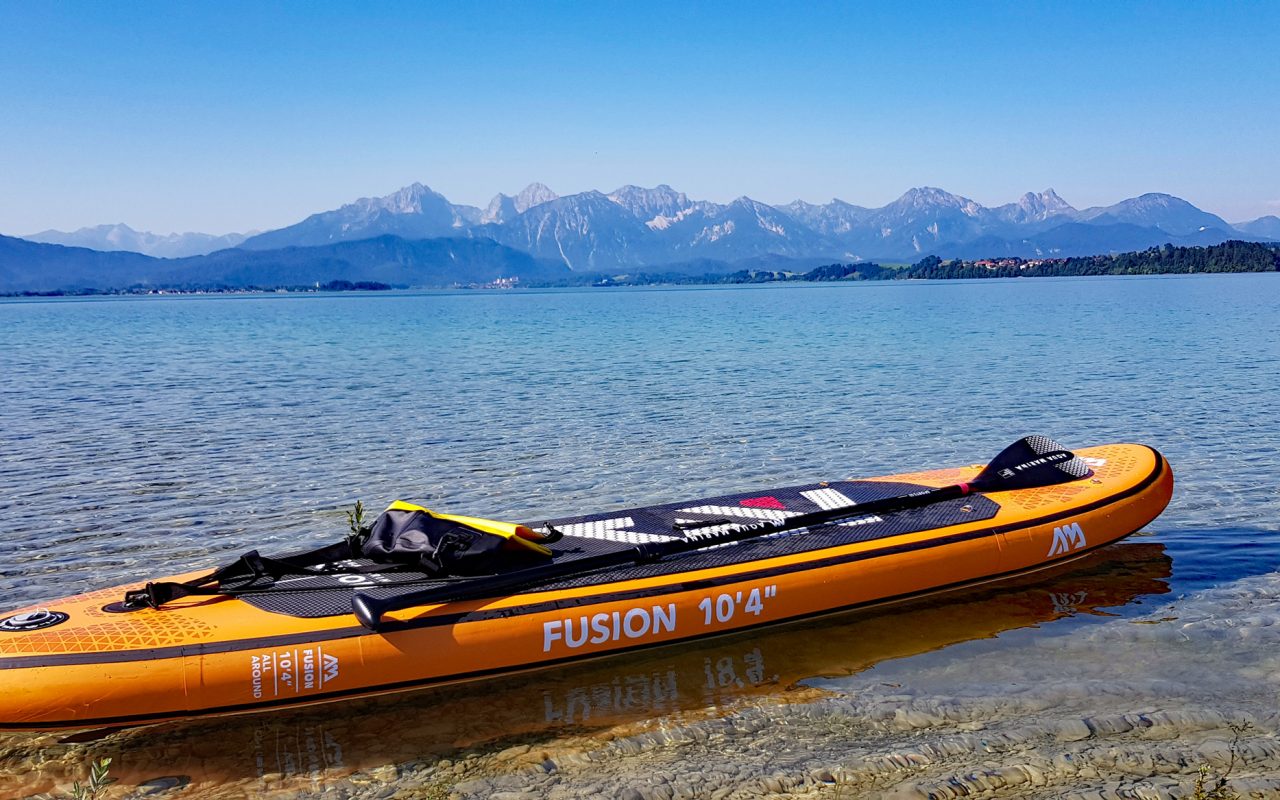 Stand Up Paddling am Forggensee